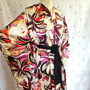 Caftan Pink Beige Tropical S to Plus New